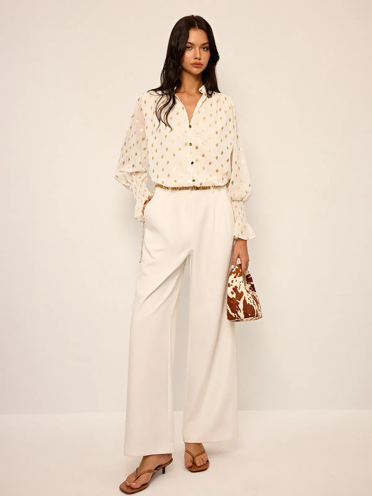 Polka Dot Chiffon Shirt sold by COMMENSE product image thumbnail 4