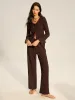 Textured Knit Pants Set sold by COMMENSE