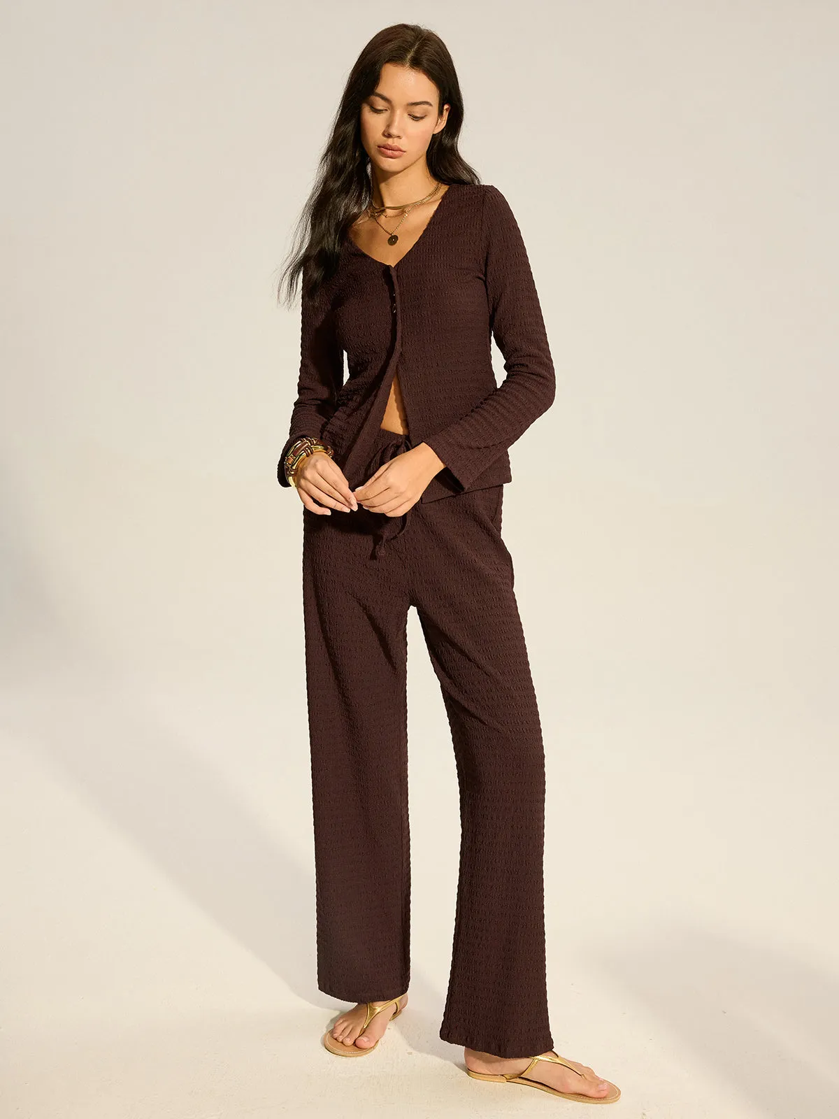 Textured Knit Pants Set sold by COMMENSE product image thumbnail 5