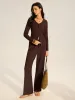 Textured Knit Pants Set sold by COMMENSE