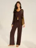 Textured Knit Pants Set sold by COMMENSE
