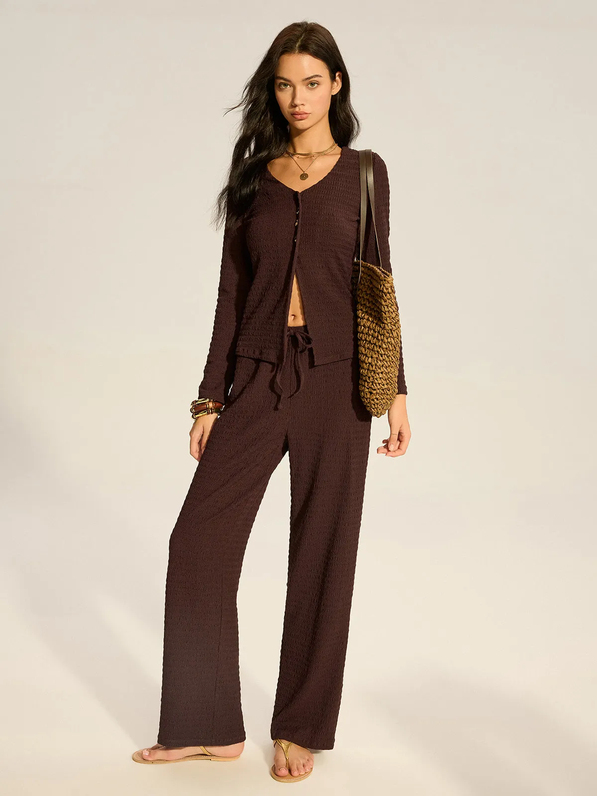 Textured Knit Pants Set sold by COMMENSE product image thumbnail 3