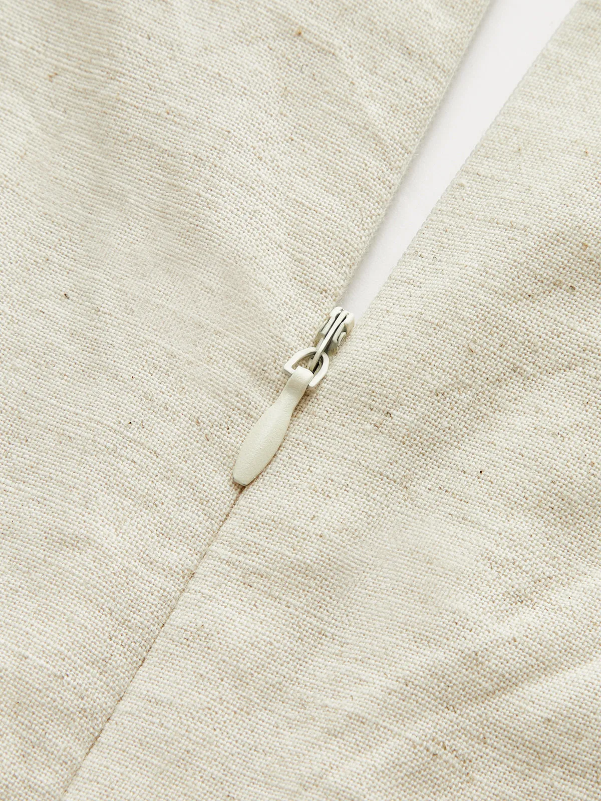Cotton & Linen Ruched Button Detail Mini Dress sold by COMMENSE product image thumbnail 4
