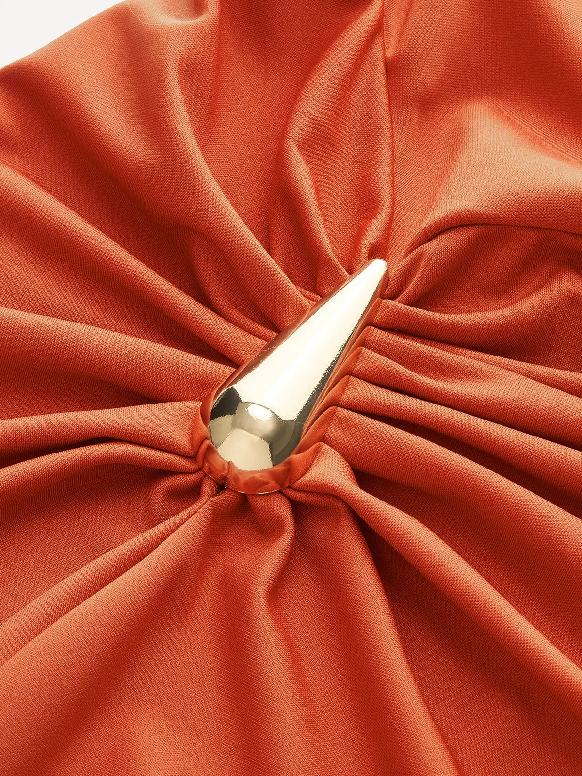 Metal Detail Asymmetric Ruched Mini Dress sold by COMMENSE product image thumbnail 3