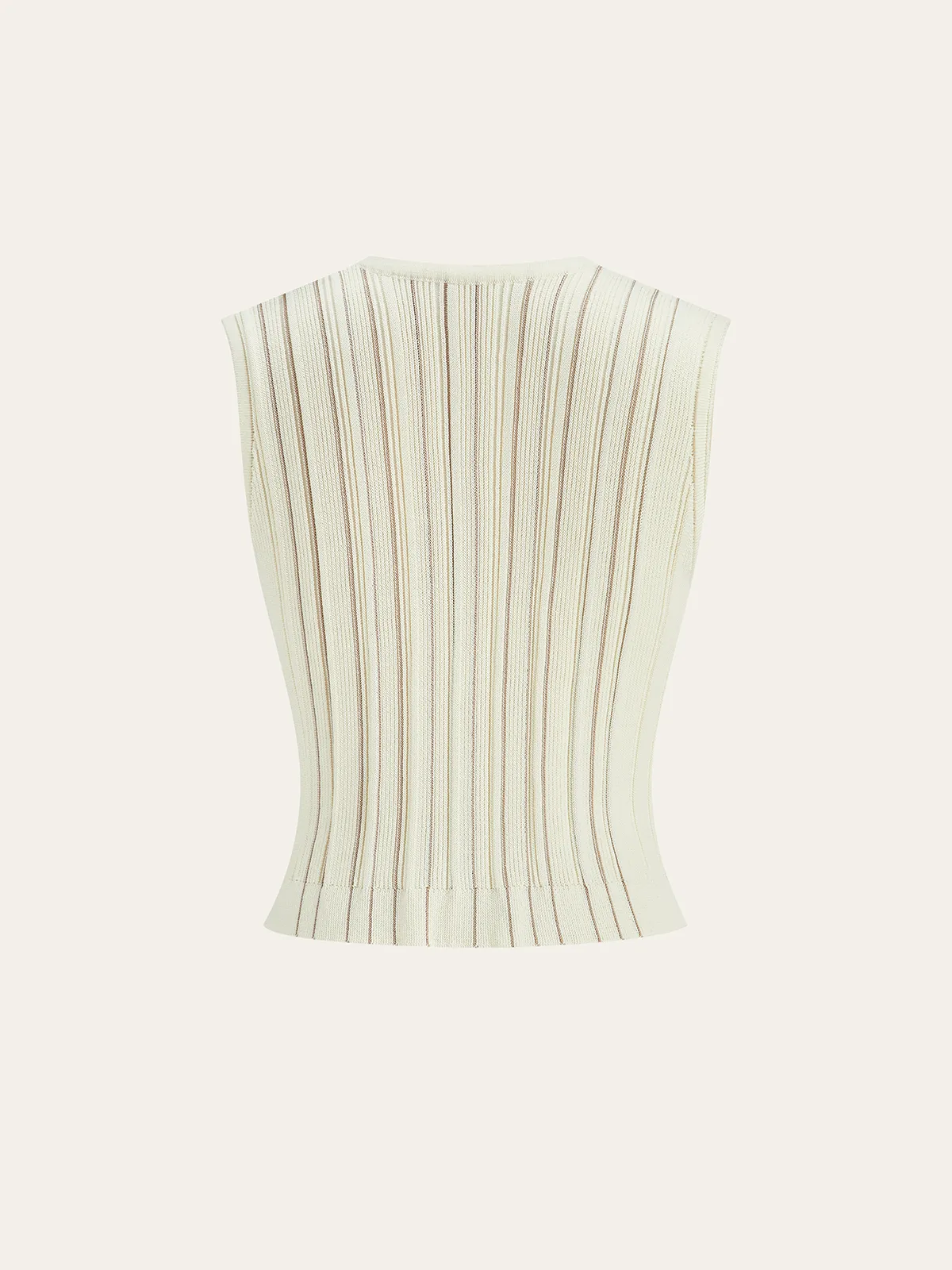 Metal Button Striped Knit Vest sold by COMMENSE product image thumbnail 2