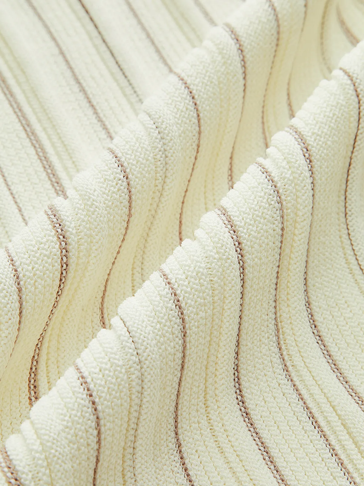 Metal Button Striped Knit Vest sold by COMMENSE product image thumbnail 3