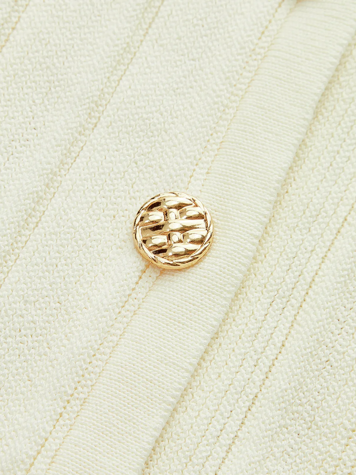 Metal Button Striped Knit Vest sold by COMMENSE product image thumbnail 4