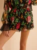 Chiffon Floral Print Elastic Waist Shorts sold by COMMENSE