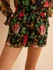 Chiffon Floral Print Elastic Waist Shorts sold by COMMENSE