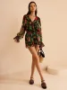 Chiffon Floral Print Elastic Waist Shorts sold by COMMENSE