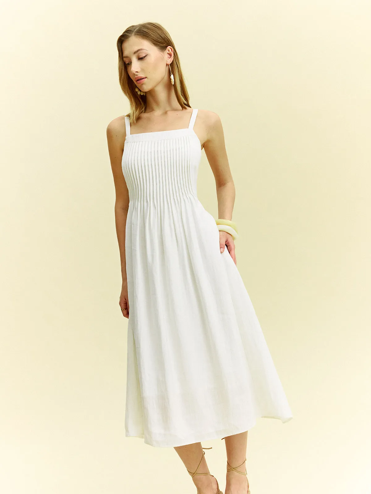 Pleated Midi Dress sold by COMMENSE product image thumbnail 5