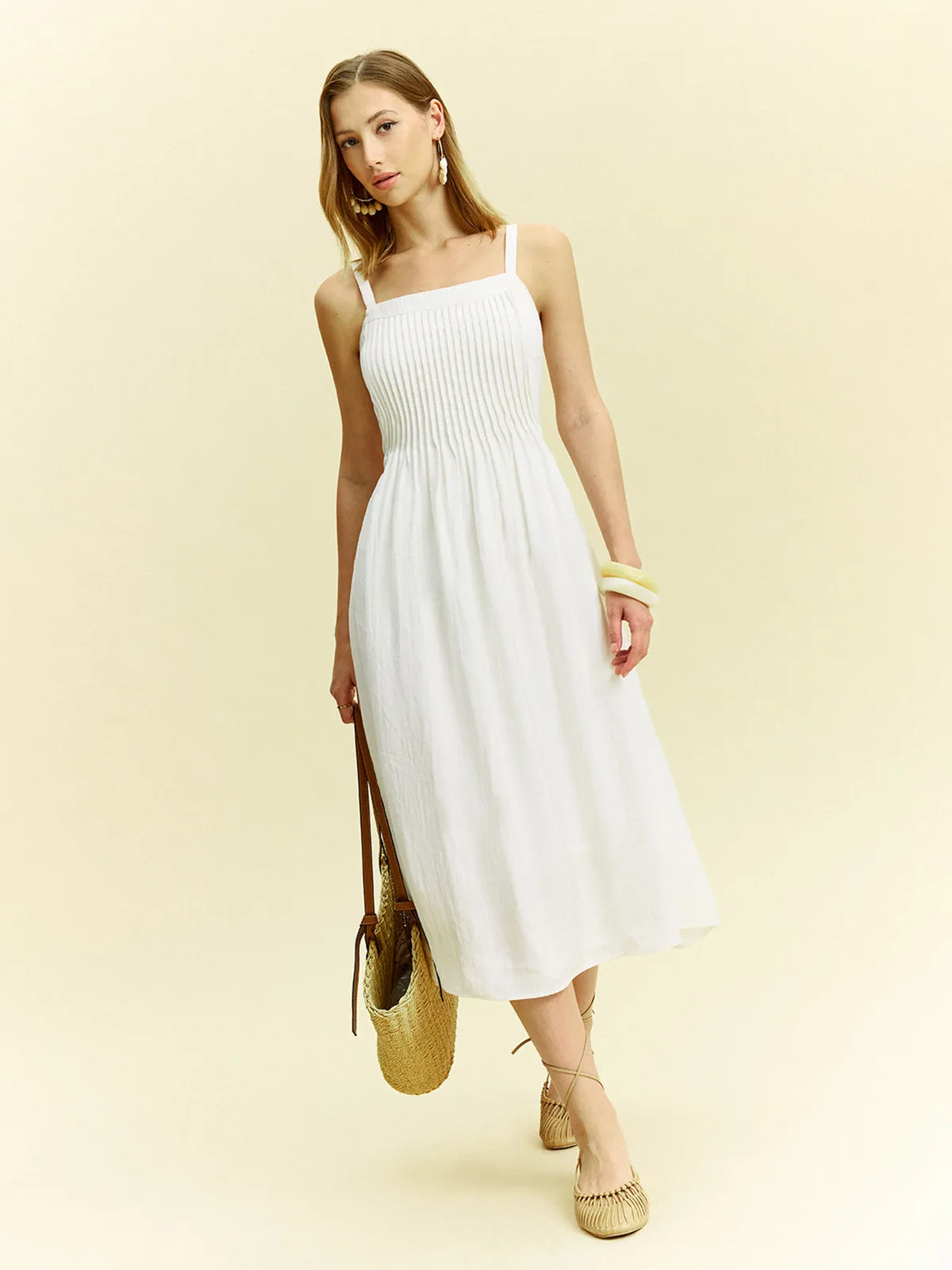 Pleated Midi Dress sold by COMMENSE product image thumbnail 3