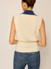 Two-Tone Collared Knit Vest sold by COMMENSE
