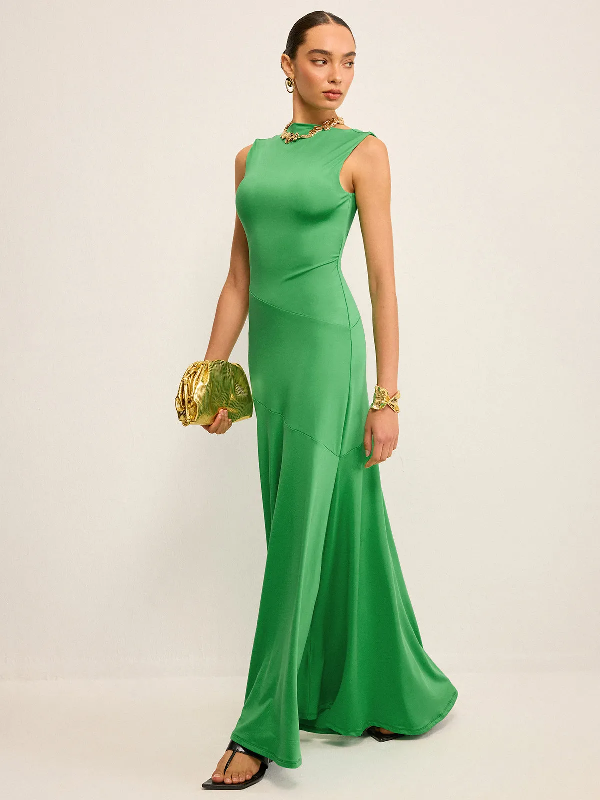 Sleeveless Backless Maxi Dress sold by COMMENSE product image thumbnail 2