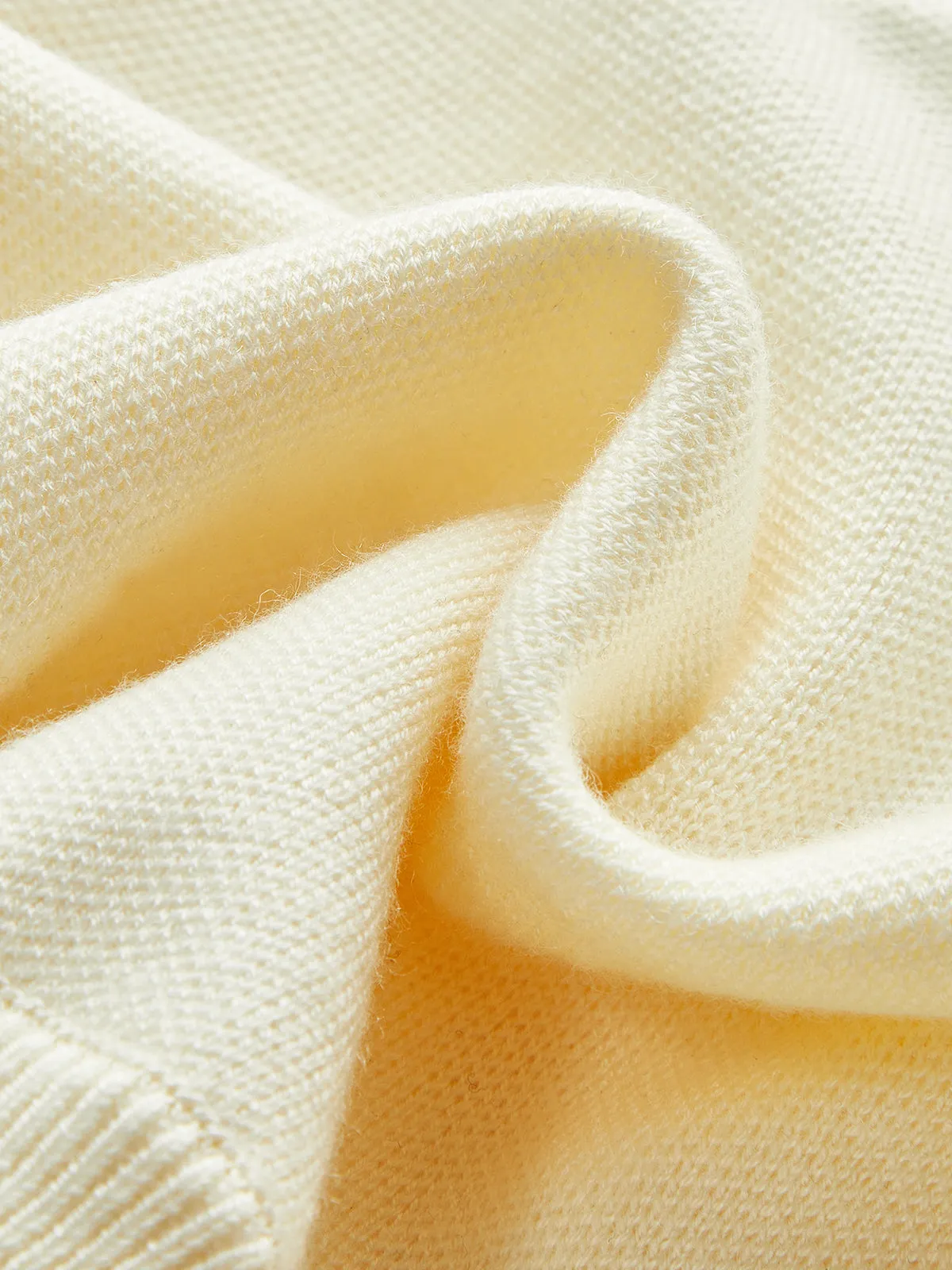 Denim Collar Cinched Knit Top sold by COMMENSE product image thumbnail 5