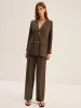V-Neck Metal Button Blazer sold by COMMENSE