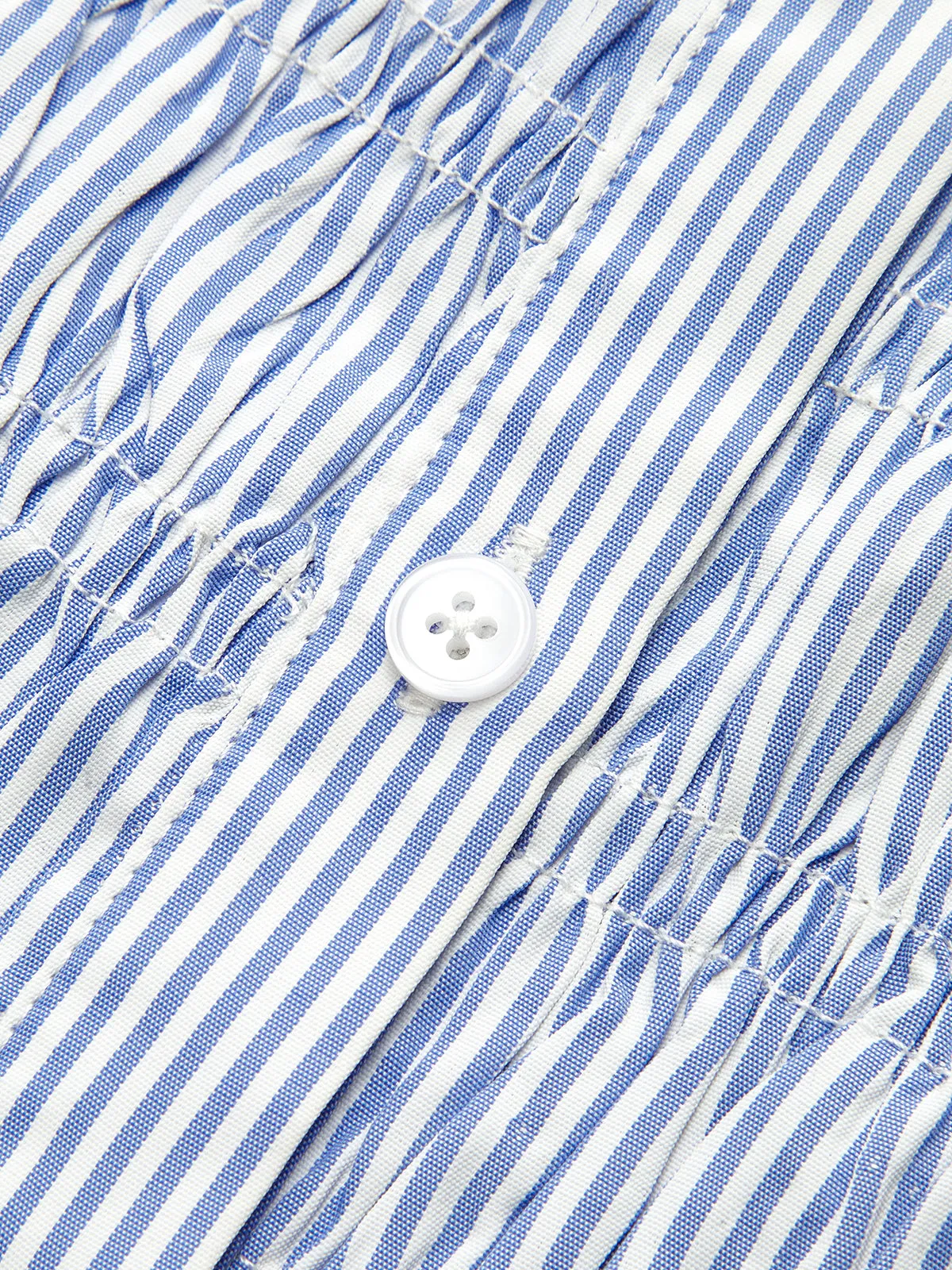 Striped Smocked Waist Shirt sold by COMMENSE product image thumbnail 5