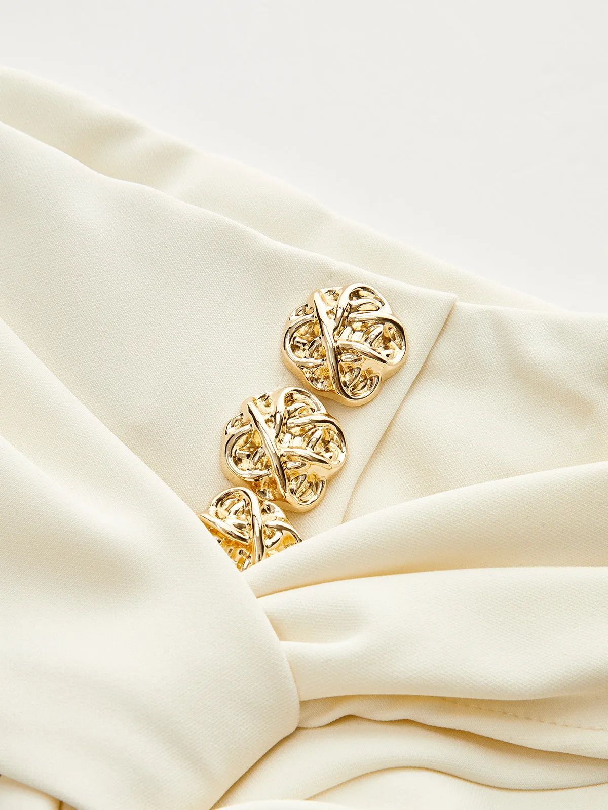 Metal Detail Slit Midi Skirt sold by COMMENSE product image thumbnail 3