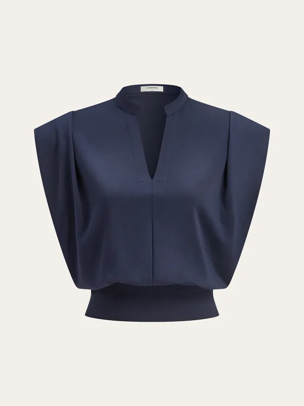 V-Neck Batwing Sleeve Top sold by COMMENSE