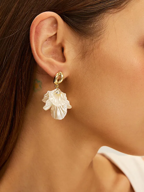 Floral Drop Earrings sold by COMMENSE