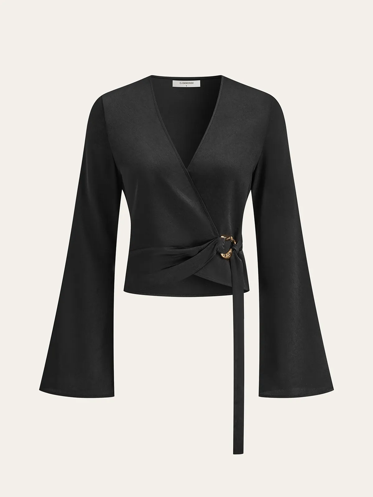 Bell Sleeves Wrap Top sold by COMMENSE
