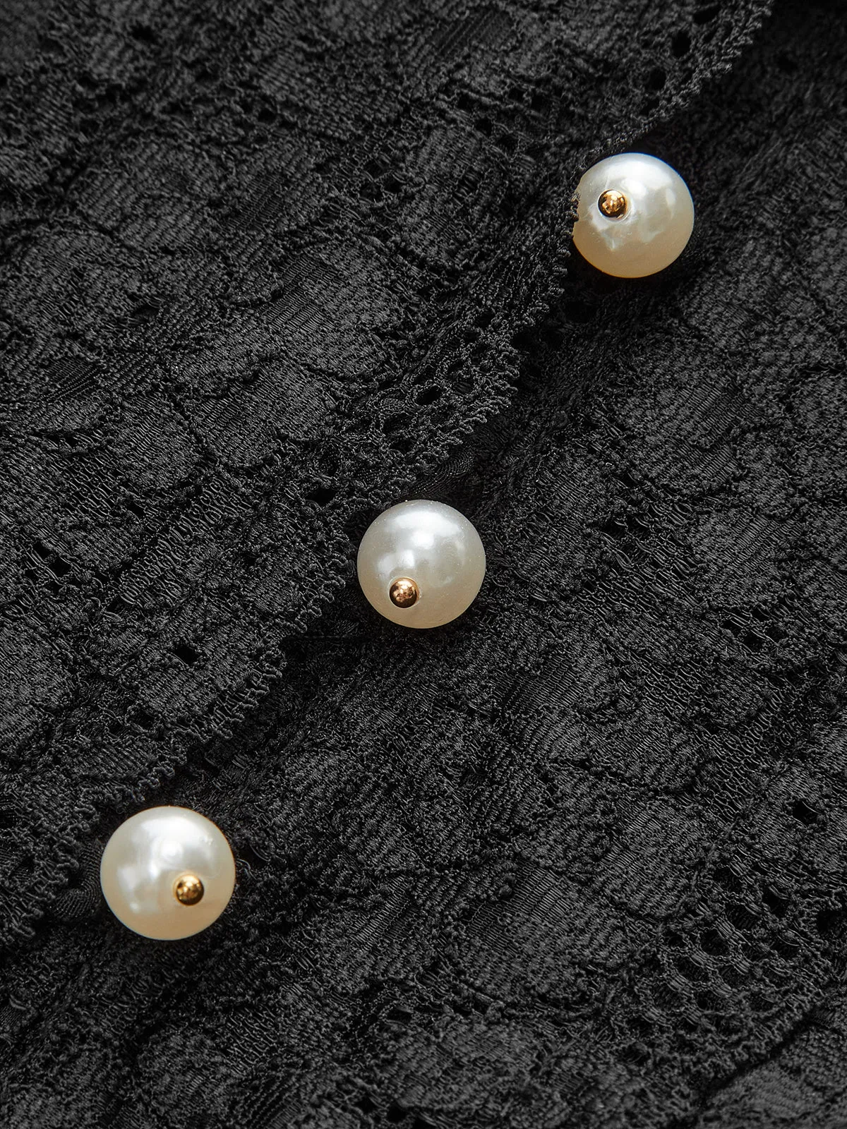 Lace Trim Pearl Button Top sold by COMMENSE product image thumbnail 2