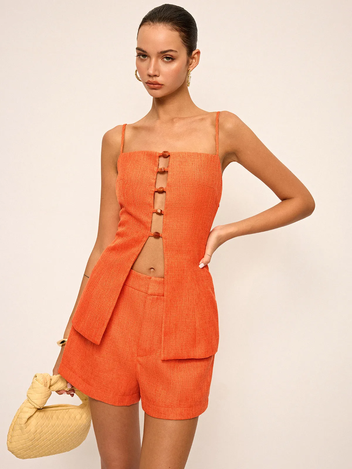 Cut-Out Cami Top and Shorts Set sold by COMMENSE