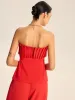 Cotton Blend Strapless Pleated Top sold by COMMENSE