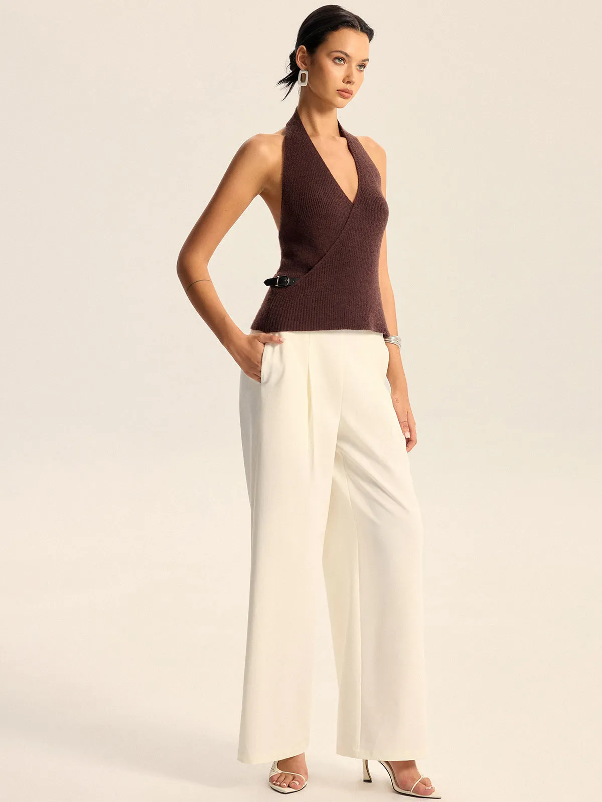 Halter Neck Backless Knit Top sold by COMMENSE product image thumbnail 3