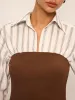 2 in 1 Ribbed Knit and Striped Contrast Shirt sold by COMMENSE