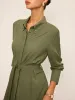 Cotton & Linen Belted Long-Sleeve Shirt sold by COMMENSE
