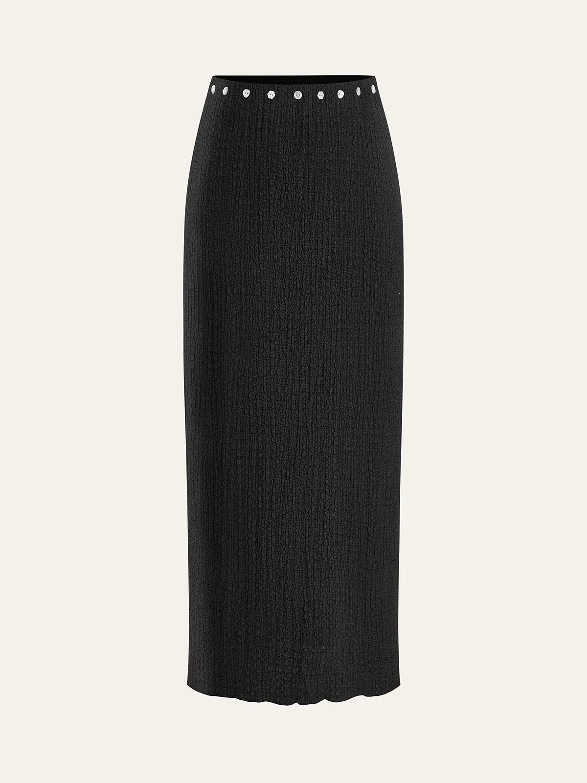 Decor Button Top and Midi Skirt Set sold by COMMENSE product image thumbnail 3