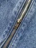 Denim Mid-Waisted Pleated Mini Skirt sold by COMMENSE