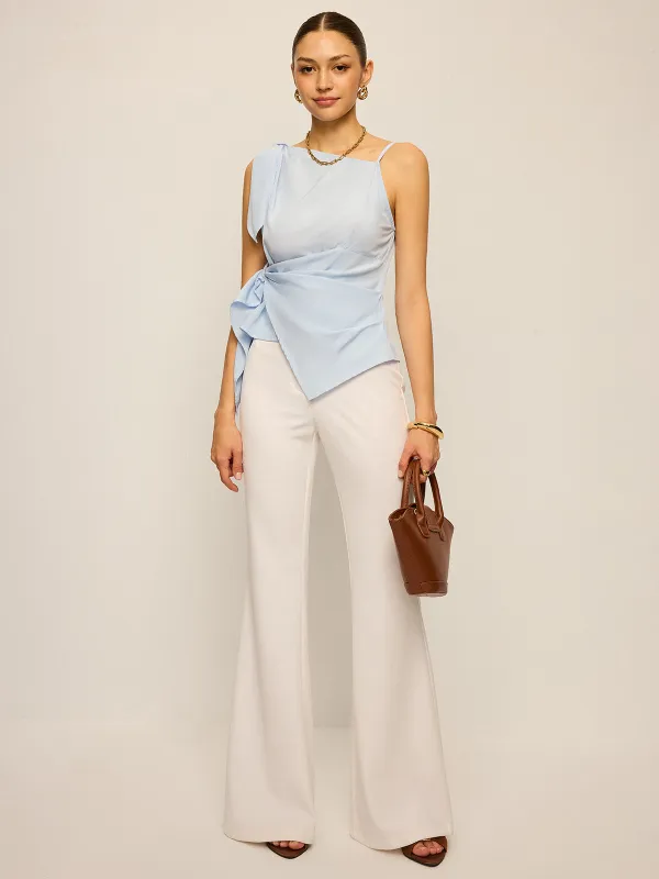 Asymmetric Knotted  Tank Top sold by COMMENSE