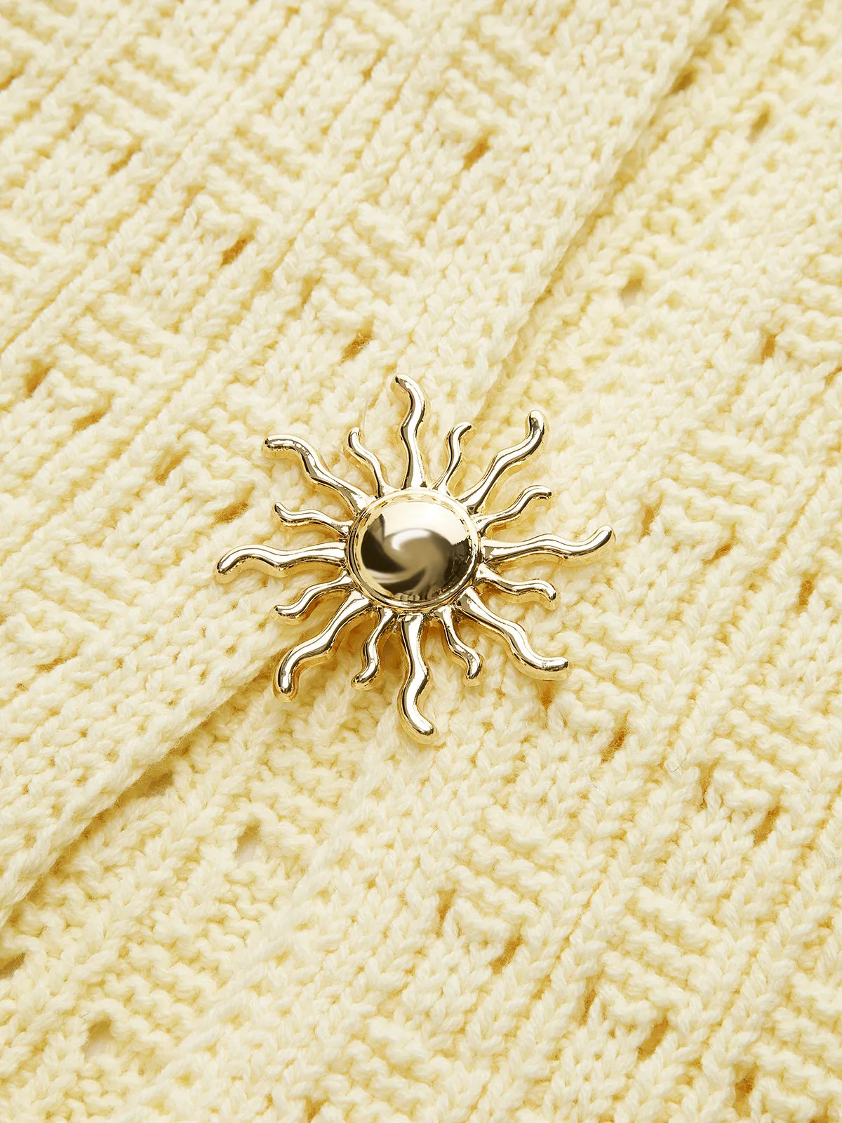 Metal Detail Knitted Peplum Vest sold by COMMENSE product image thumbnail 3