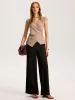 Metal Detail Cap Sleeve Knit Top sold by COMMENSE