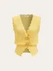 Metal Detail Scallop Trim Knit Vest sold by COMMENSE