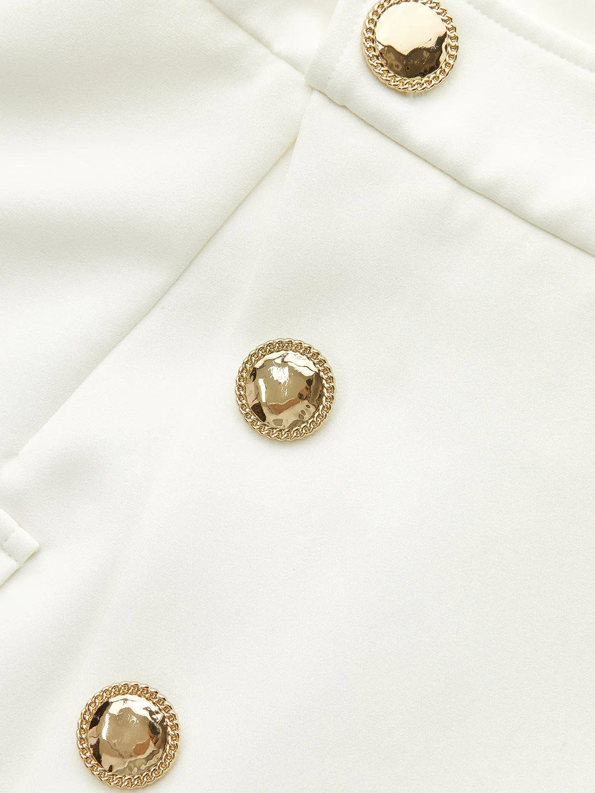 Asymmetric Metal Button Decor Pocket Mini Skort sold by COMMENSE product image thumbnail 4