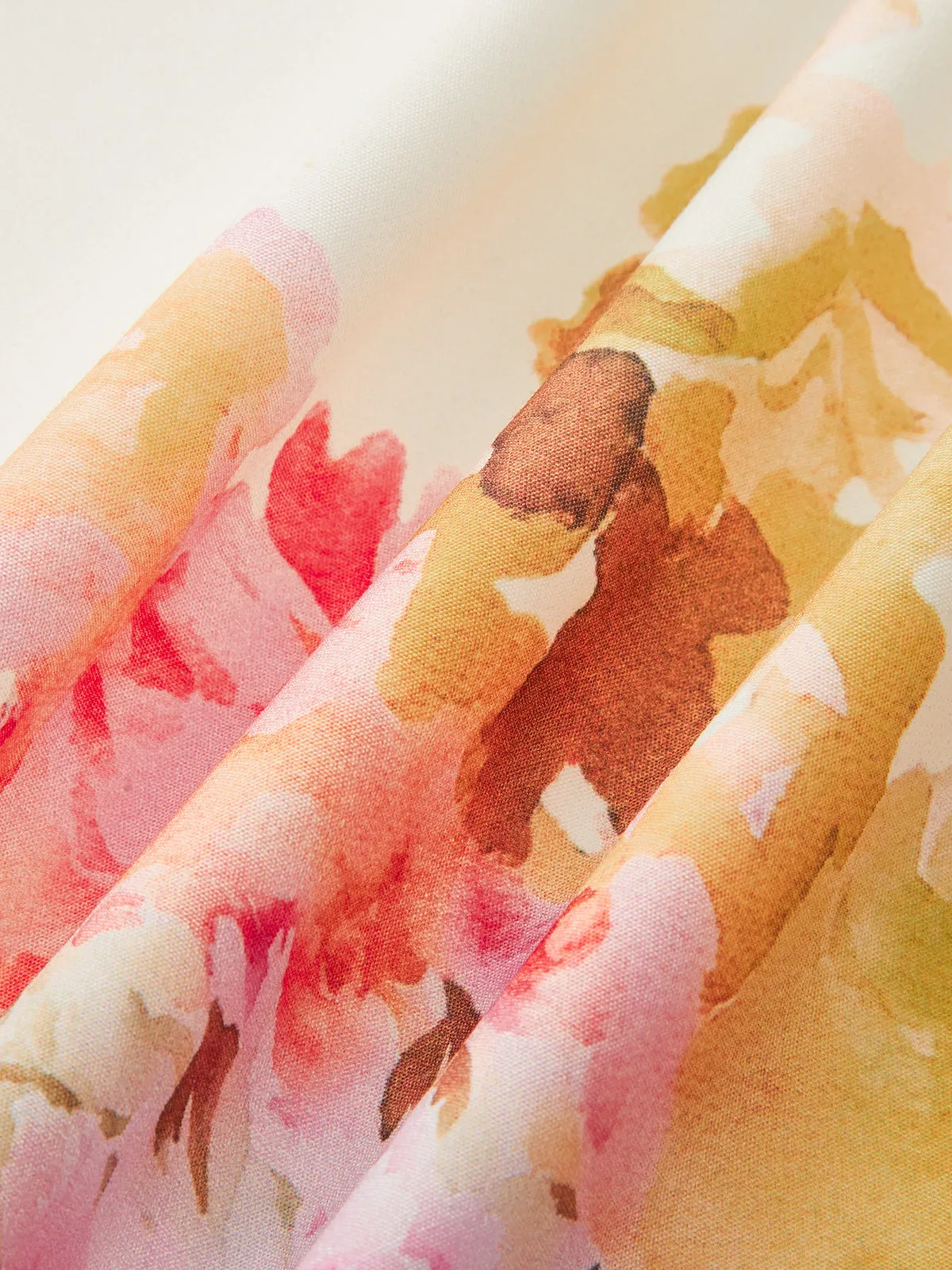 Floral Print Pleated Shirt Dress with Belt sold by COMMENSE product image thumbnail 4