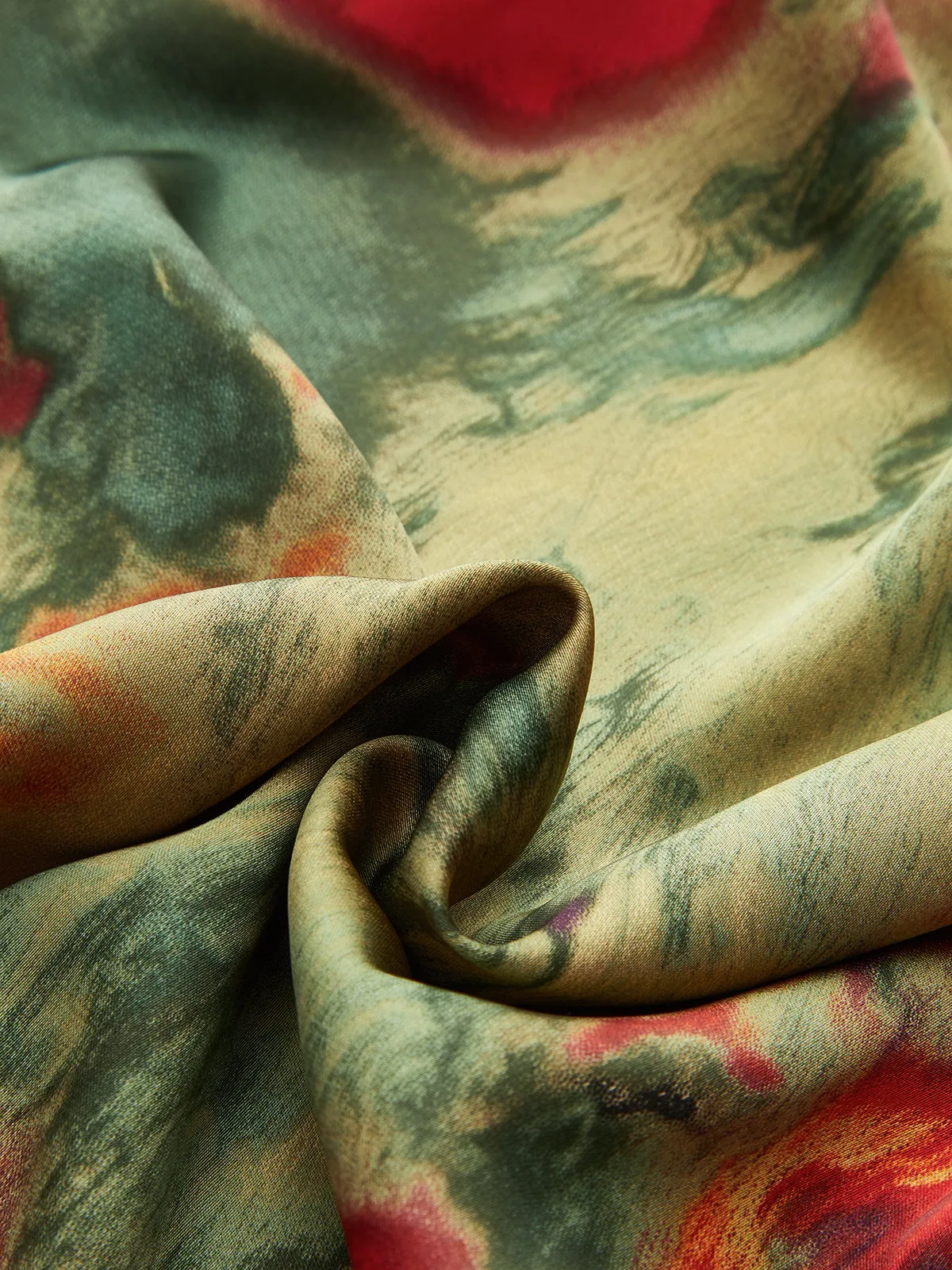 Printed Wrap-Tie Maxi Skirt sold by COMMENSE product image thumbnail 4