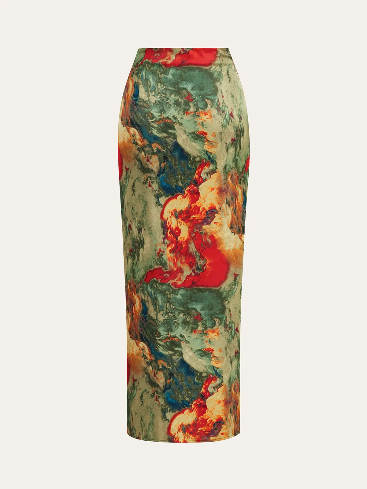 Printed Wrap-Tie Maxi Skirt sold by COMMENSE product image thumbnail 2