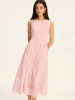 Semi-Sheer Tencel Pleated Sleeveless Midi Dress sold by COMMENSE