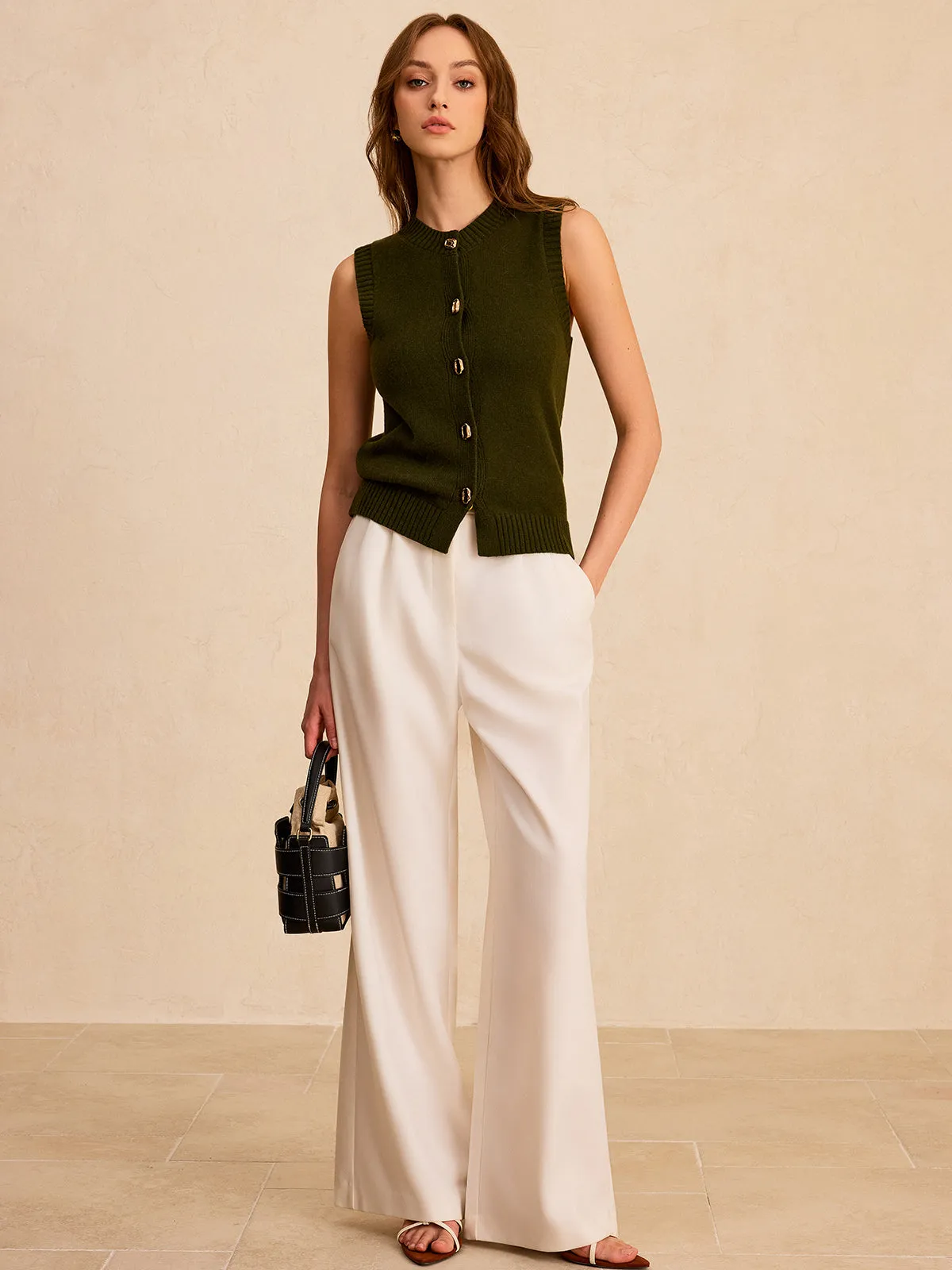 Metal Button Knit Vest sold by COMMENSE product image thumbnail 5