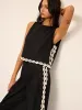 Cotton & Linen Contrast Trim Pants Set sold by COMMENSE