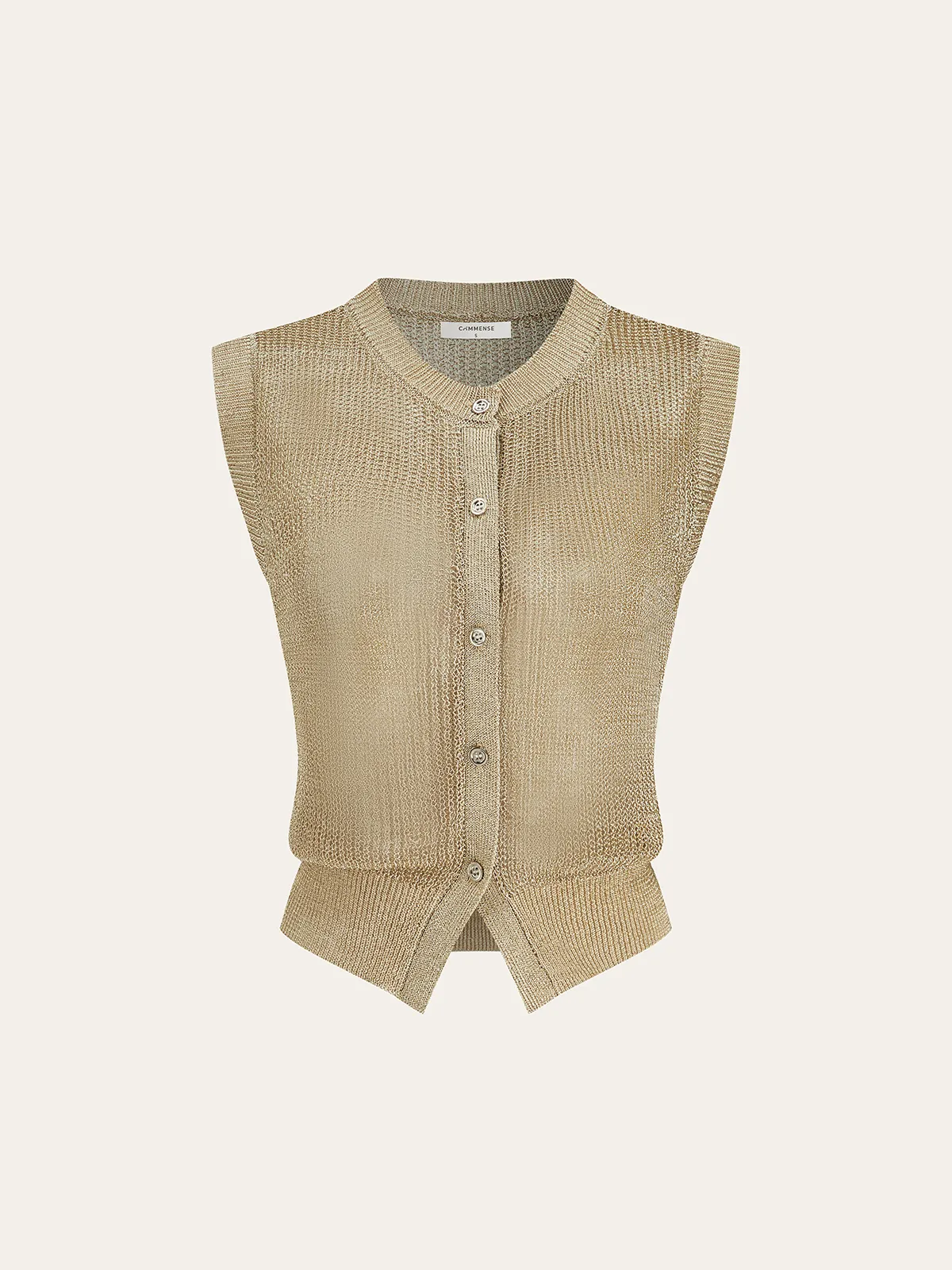 Knit Sleeveless Vest with Scarf sold by COMMENSE product image thumbnail 2