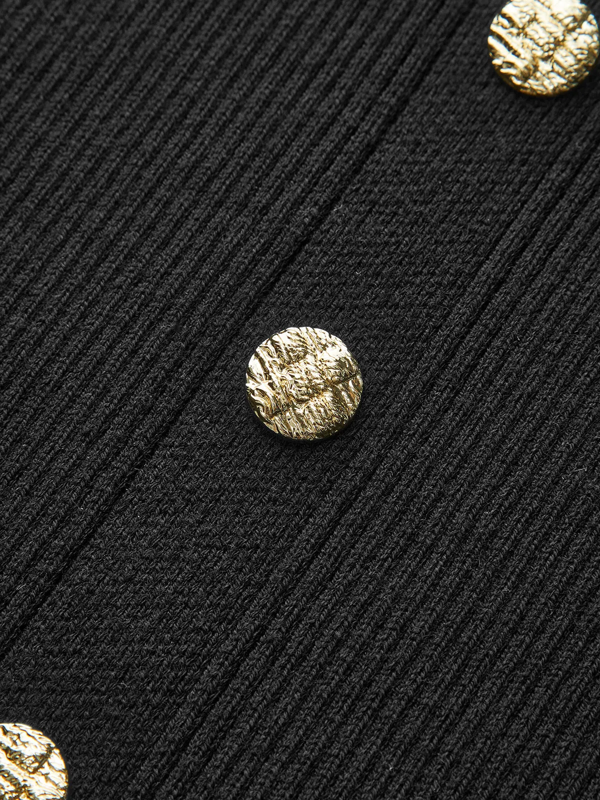 Metal Button Peplum Wool Knit Top sold by COMMENSE product image thumbnail 3