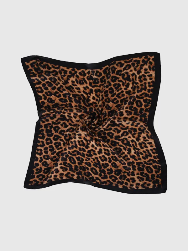 Leopard Print Square Scarf sold by COMMENSE