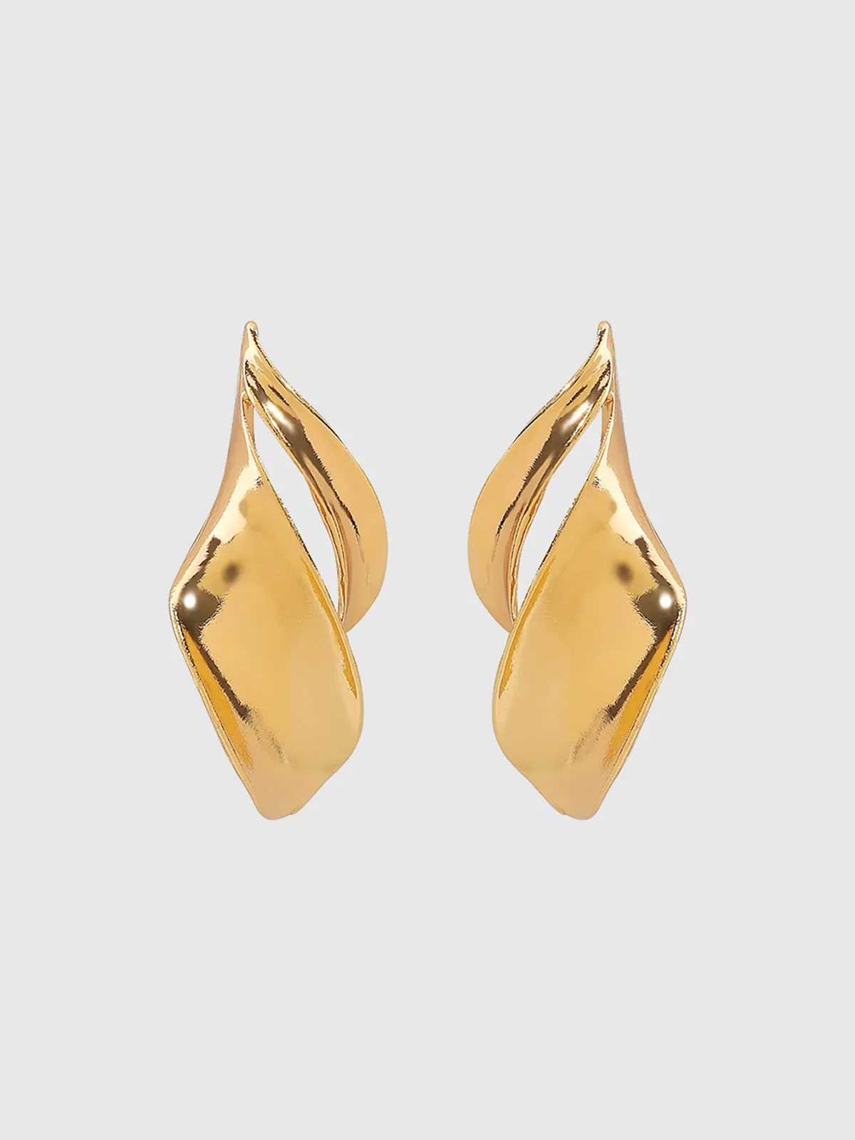Twisted Leaf-Shaped Drop Earrings sold by COMMENSE product image thumbnail 2