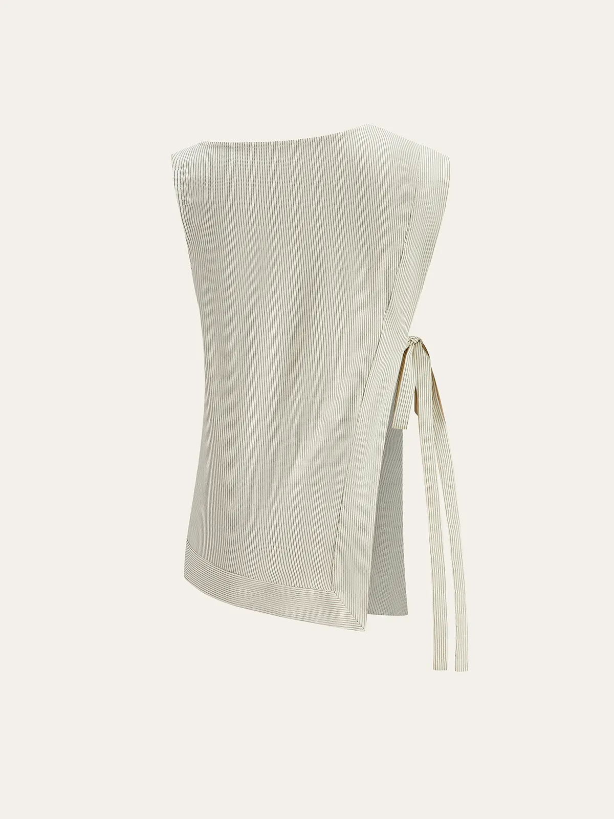 Striped Asymmetric Tie-Side Top sold by COMMENSE product image thumbnail 2