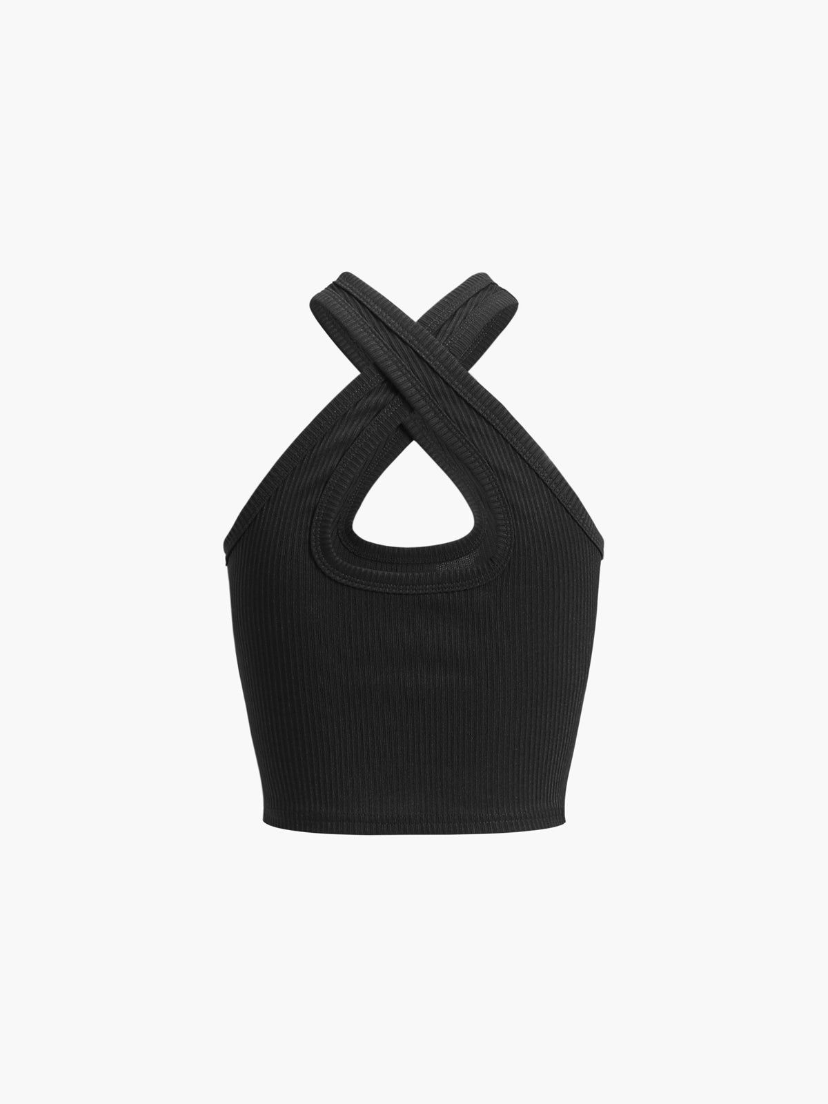 Criss Cross Rib Crop Top sold by COMMENSE product image thumbnail 2